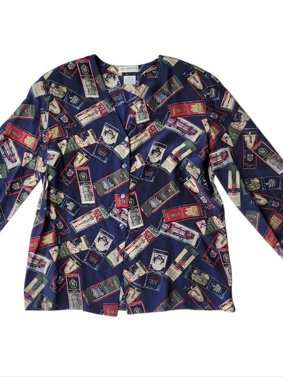 Liz Claiborne Tops - Vintage Silk Liz Clairborne V-neck Blouse 12 L